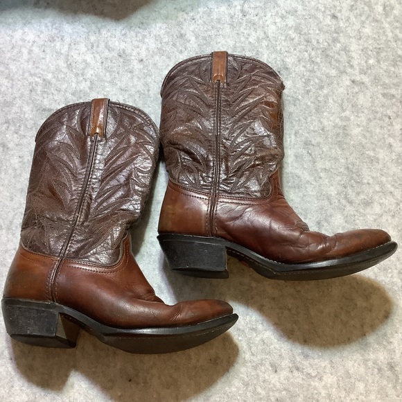 Durango Brown Leather Cowboy Boots - Picture 1 of 11